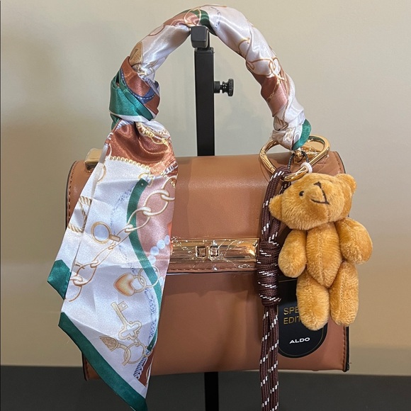 Aldo | Special Edition Mini w/ Teddy Bear Heart Charm, Scarf & Crossbody Strap - Picture 1 of 17